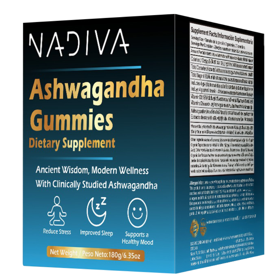 Gomitas de ashwagandha Nadiva | Alivio natural del estrés y equilibrio diario