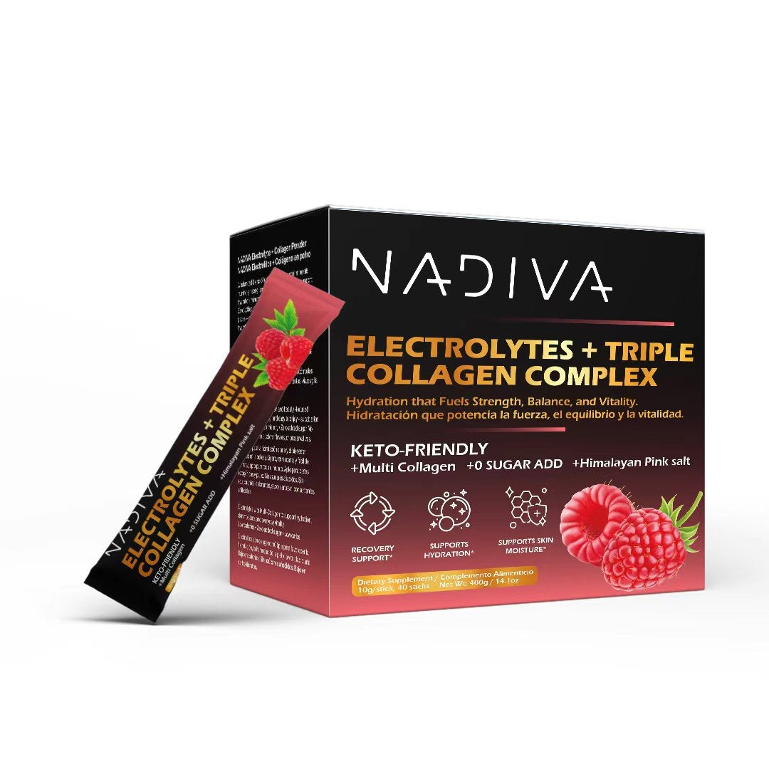 NADIVA Electrolyte Collagen Complex | Hydration + Skin | 40 Sachets