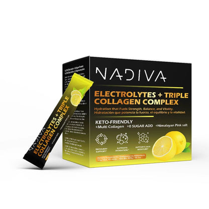 NADIVA Electrolyte Collagen Complex | Hydration + Skin | 40 Sachets