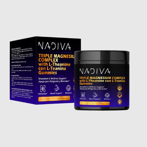 NADIVA Calm Magnesium Gummies | Triple Magnesium + L-Theanine | Sleep BetterI Less Stress