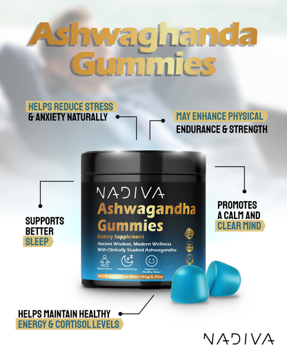 Gomitas de ashwagandha Nadiva | Alivio natural del estrés y equilibrio diario