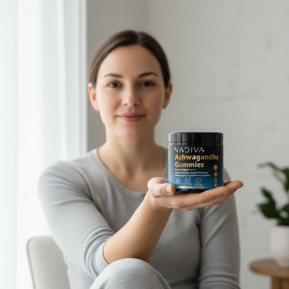 Gomitas de ashwagandha Nadiva | Alivio natural del estrés y equilibrio diario