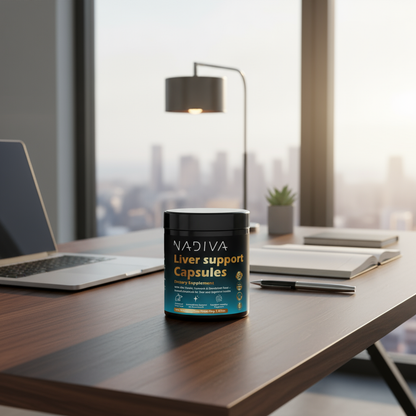 Cápsulas NADIVA para el Apoyo Hepático | Limpieza Hepática | Desintoxicación Sin Problemas | Cápsulas Veganas 28 en 1 