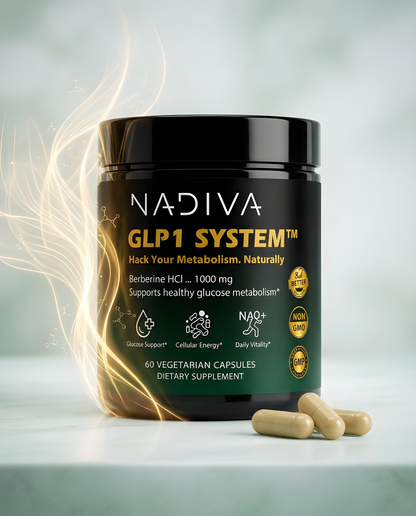 NADIVA Berberine NAD+ GLP-1 Activator | Natural Ozempic Alternative | Metabolic Support |GLP-1 System