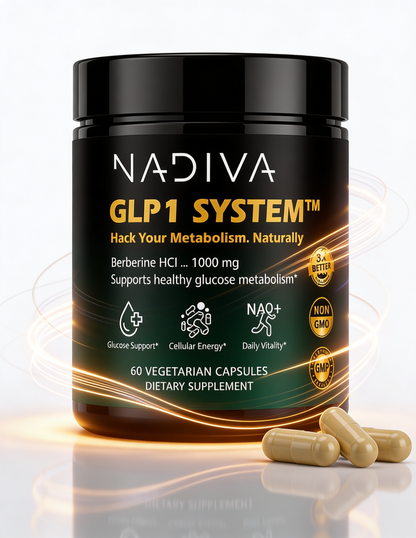 NADIVA Berberine NAD+ GLP-1 Activator | Natural Ozempic Alternative | Metabolic Support |GLP-1 System