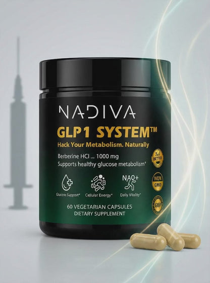 NADIVA Berberine NAD+ GLP-1 Activator | Natural Ozempic Alternative | Metabolic Support |GLP-1 System